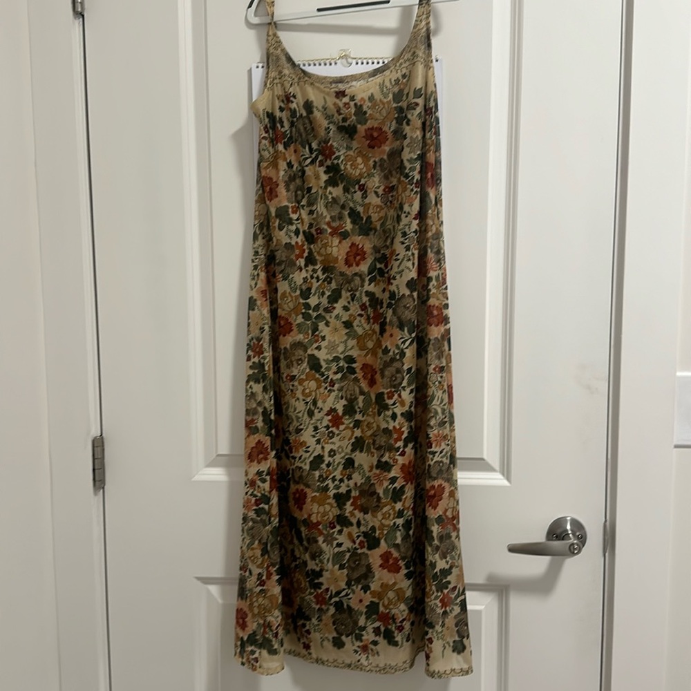 Vintage Flower Sheer Slip Dress
